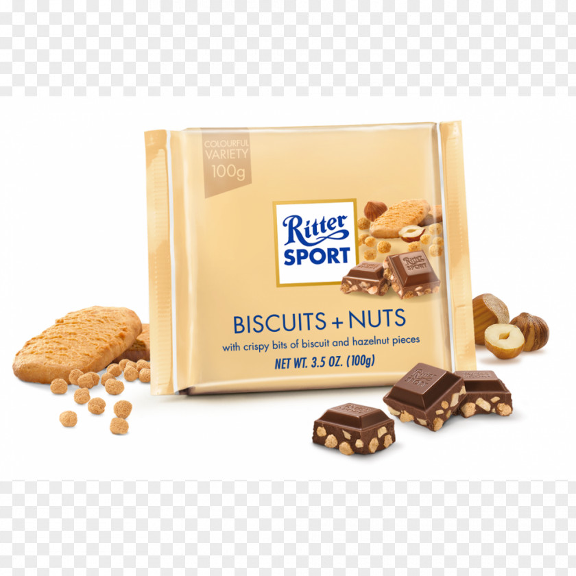 Chocolate Ritter Sport Biscuits Hazelnut PNG