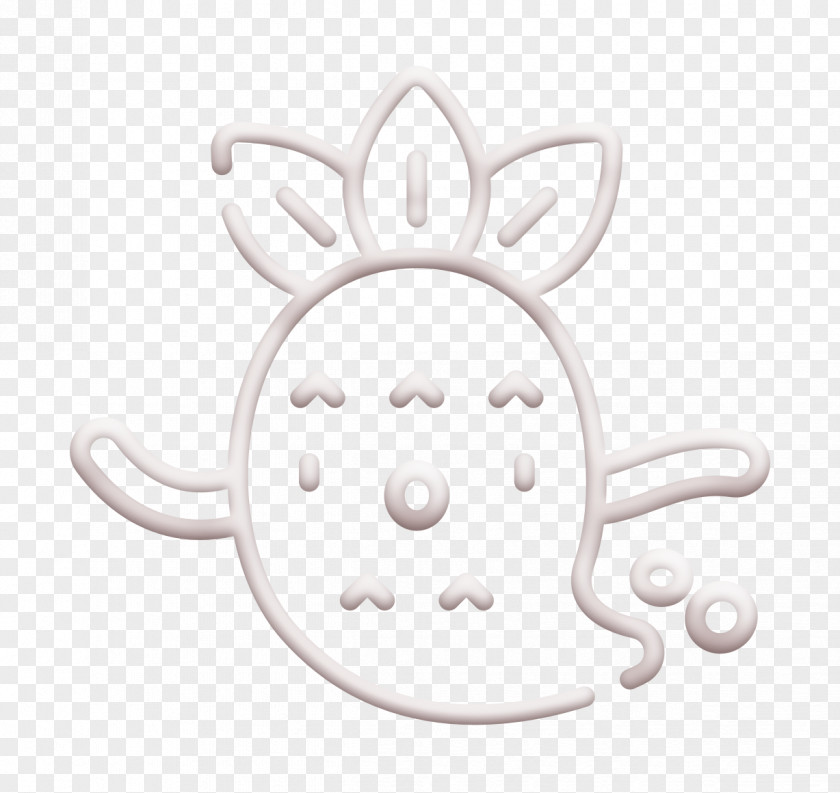 Ghost Icon Pineapple Character PNG