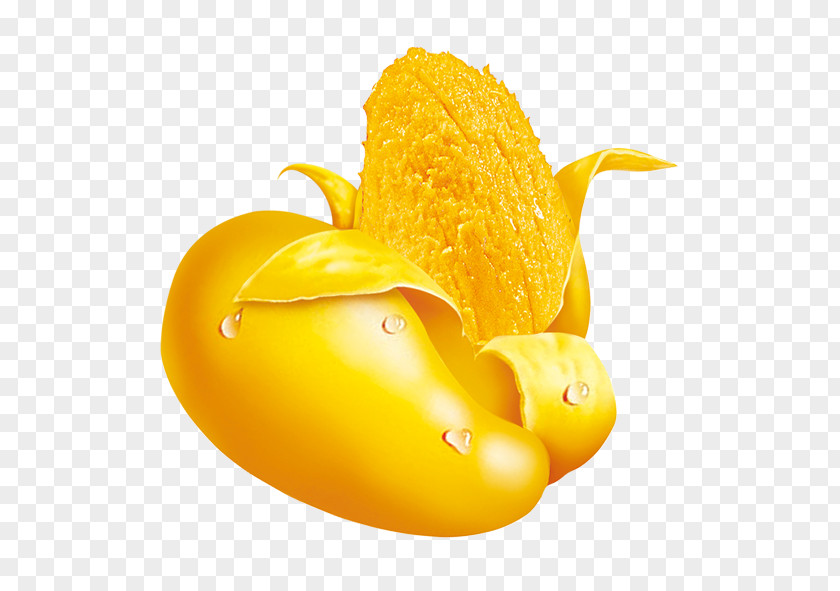 Golden Mango Juice Mousse Flavor Fruit PNG