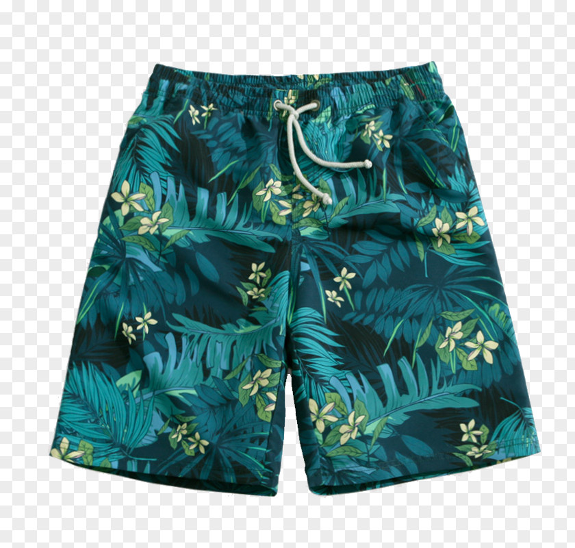 Blue Big Flower Beach Pants Tracksuit Boardshorts Swimsuit PNG