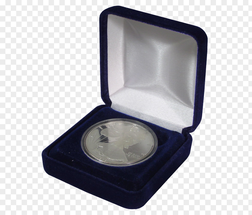 Velvet Box Silver Display Case Coin PNG