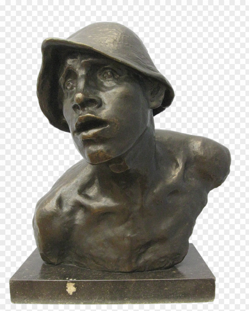 Bronze Sculpture Artist Bust PNG