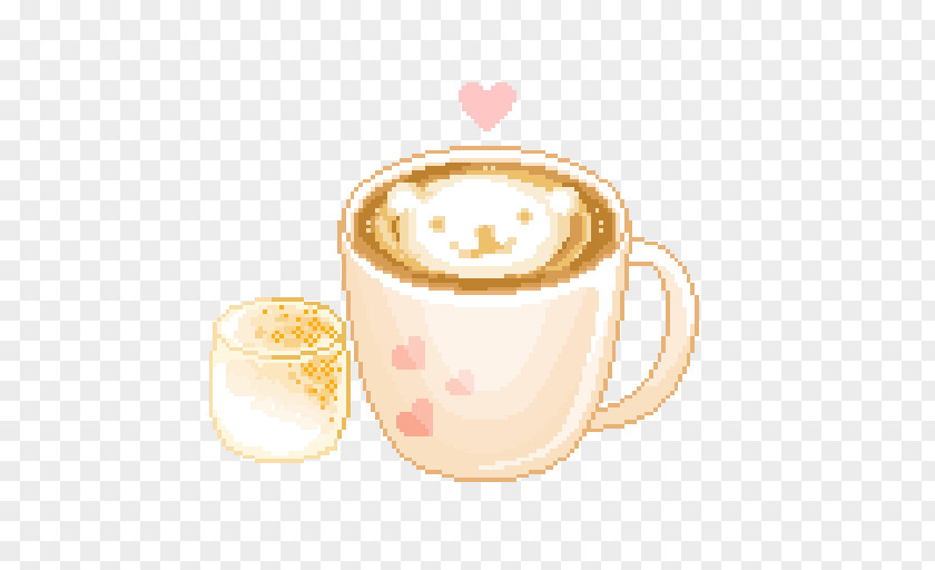 Coffee Cafe Pixel Art PNG