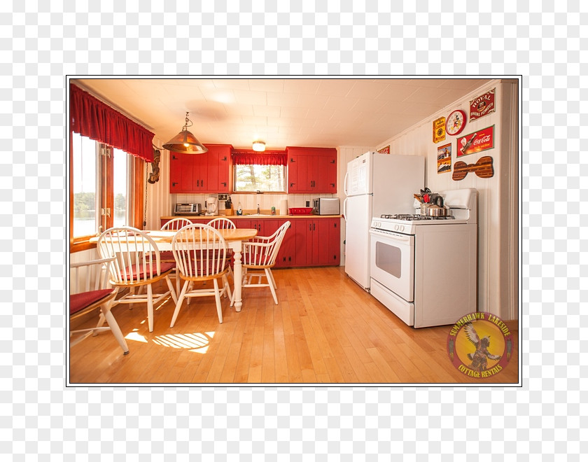 Lakeside Cottage Kitchen Living Room Table PNG