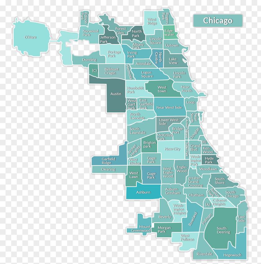 Map Chicago City PNG