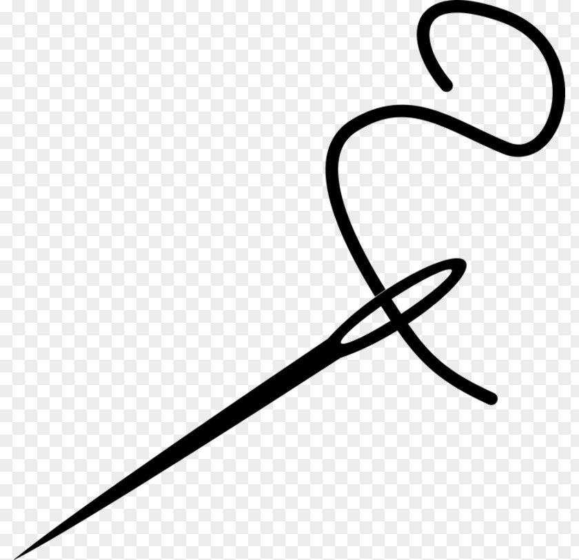 Symbol Blackandwhite Handsewing Needles Black PNG