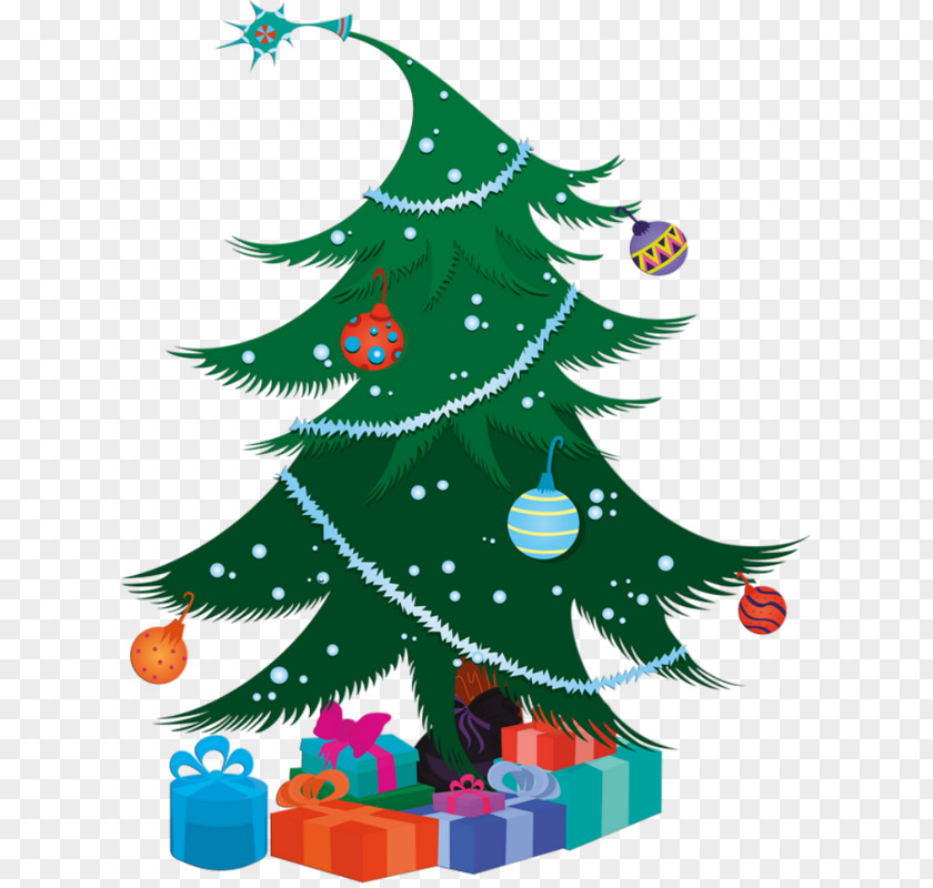 Creative Christmas Tree Santa Claus Snowman PNG