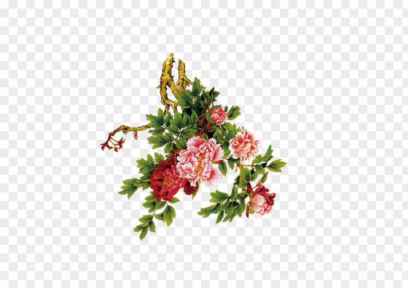 Bouquet Of Flowers Painted Decorative Background Element Mooncake Flower Nosegay Floral Design PNG