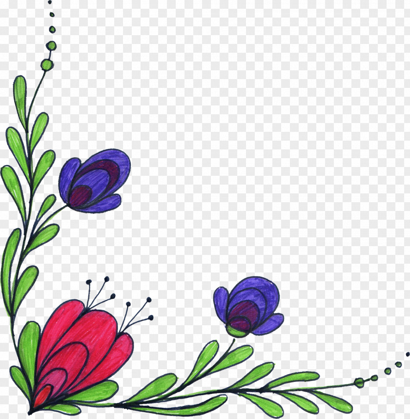 Doodle Art Floral Design Flower Drawing PNG