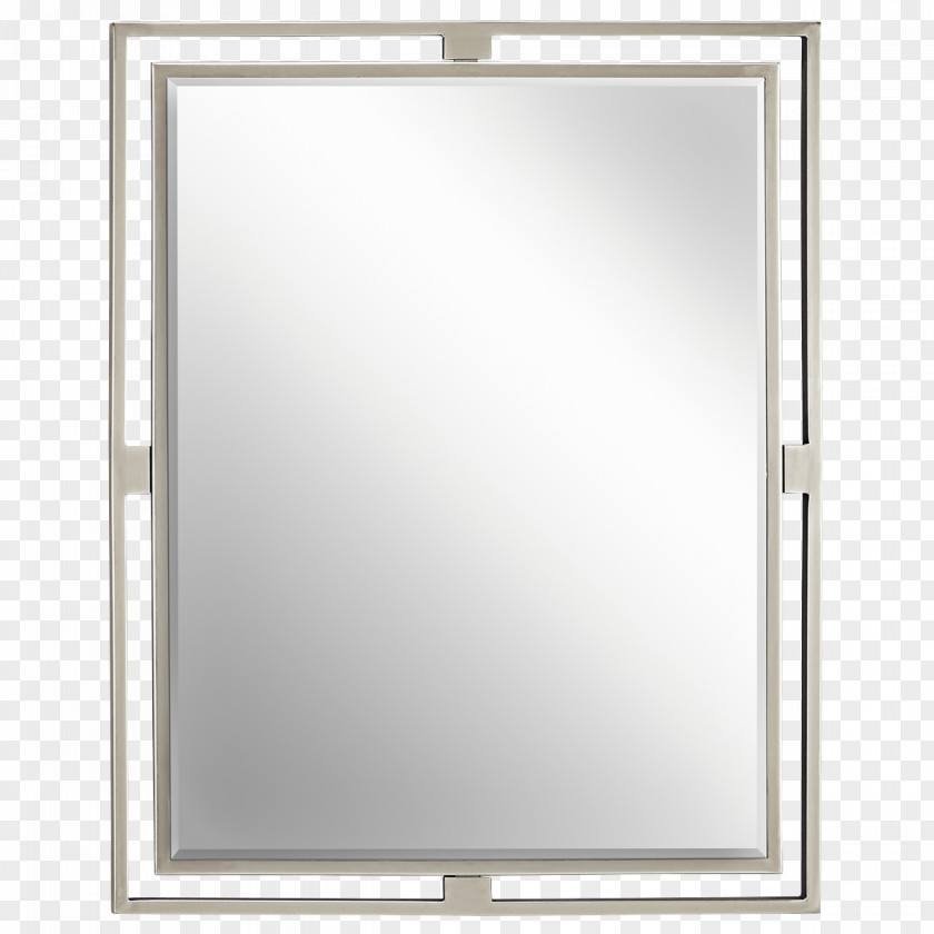Mirror Brushed Metal Picture Frames Nickel Bathroom PNG