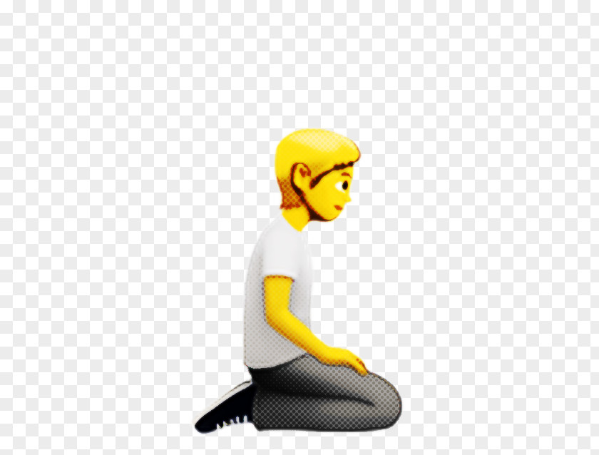 Physical Fitness Yellow Figurine Sitting Physics PNG