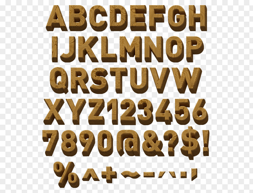 Wooden Alphabet Typeface Toy Font PNG