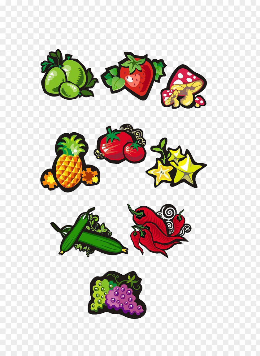 A Variety Of Vegetables Fruit Salad Vegetable Auglis Clip Art PNG