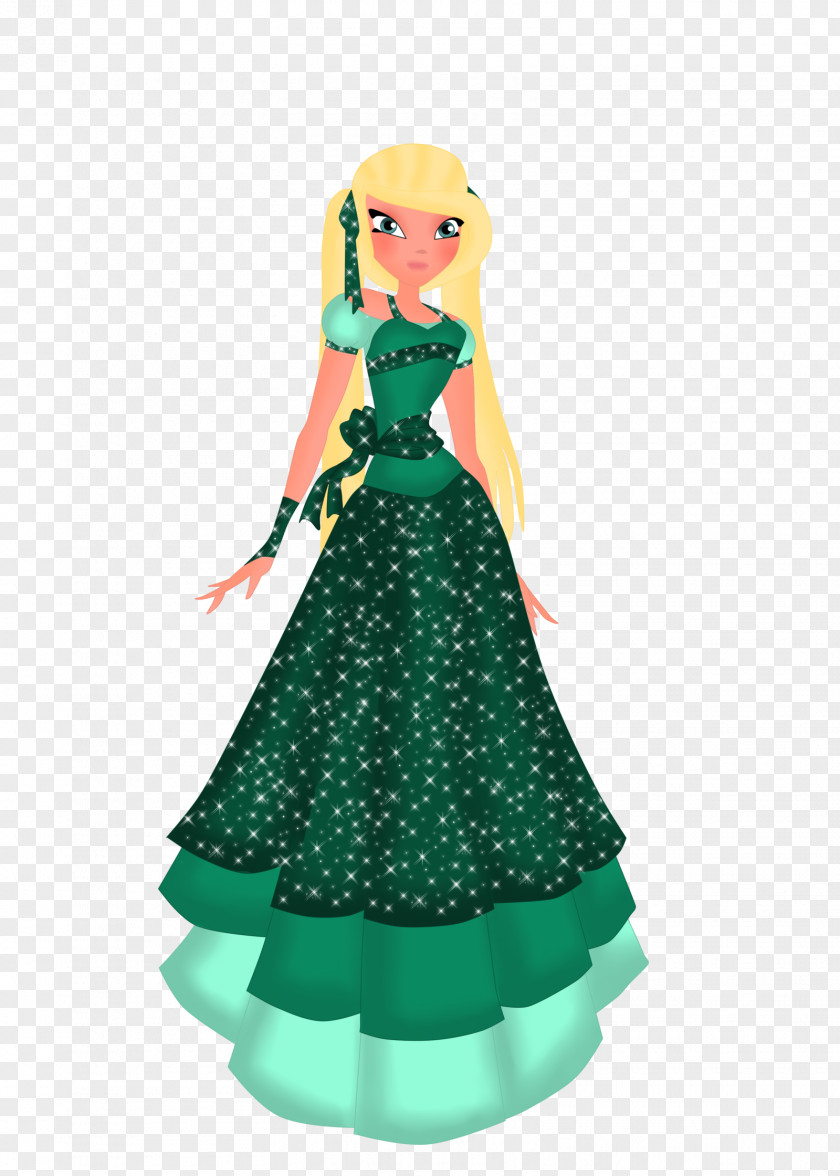 Barbie Costume Design Green PNG