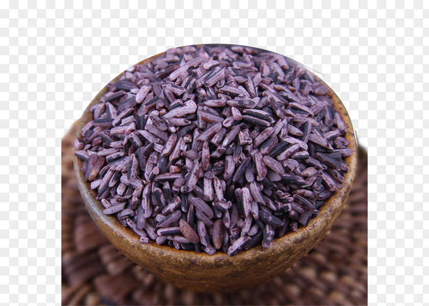 Ceramic Bowl With Purple Rice Black Sesame Soup Glutinous Cereal PNG