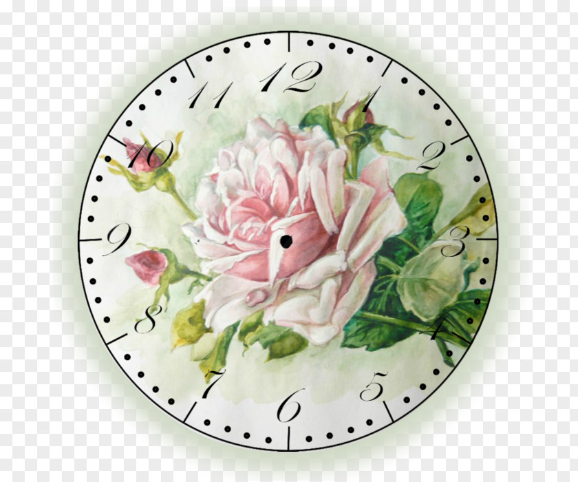 Clock Face Shabby Chic Vintage Wall PNG