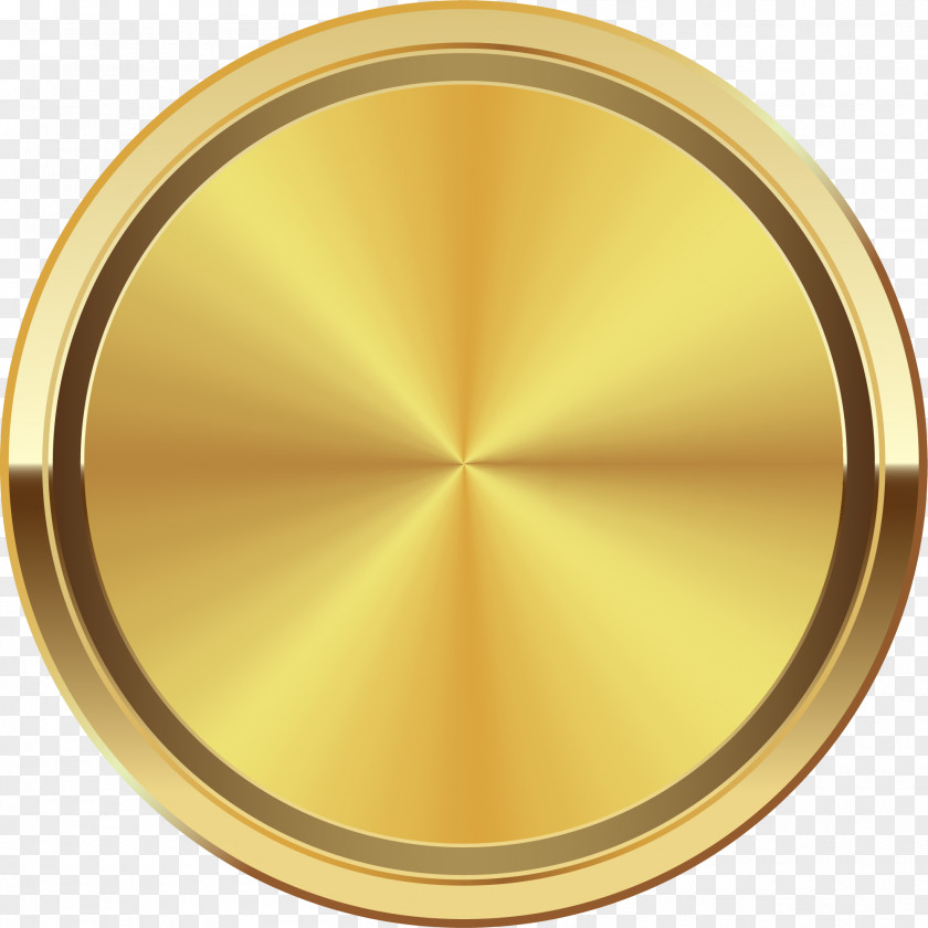 Hand Painted Golden Halo Circle Disk PNG