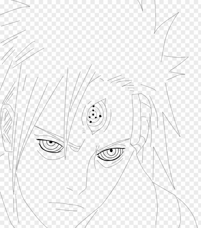 Madara Uchiha Draw Eyebrow Line Art Forehead Sketch PNG