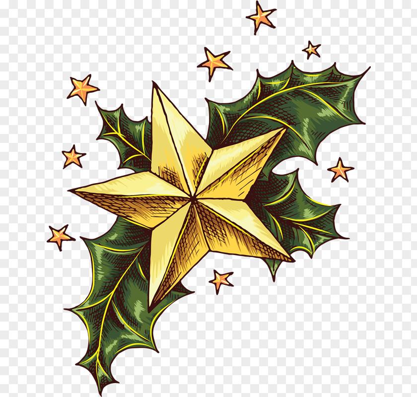 Christmas Tree Five-pointed Star Pentagram PNG