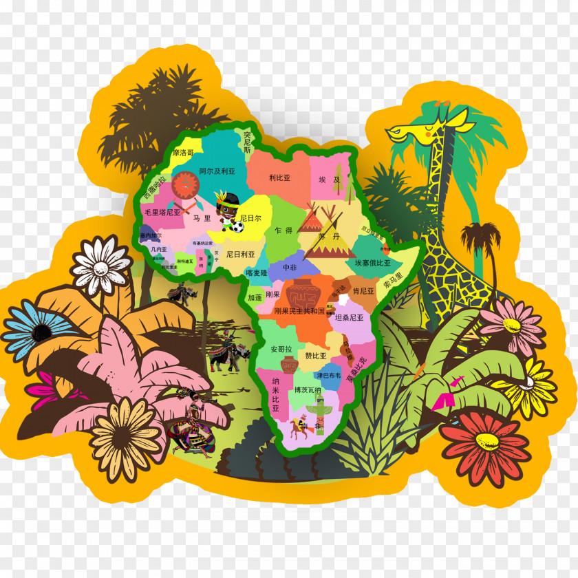 Map Of Africa South Illustration PNG