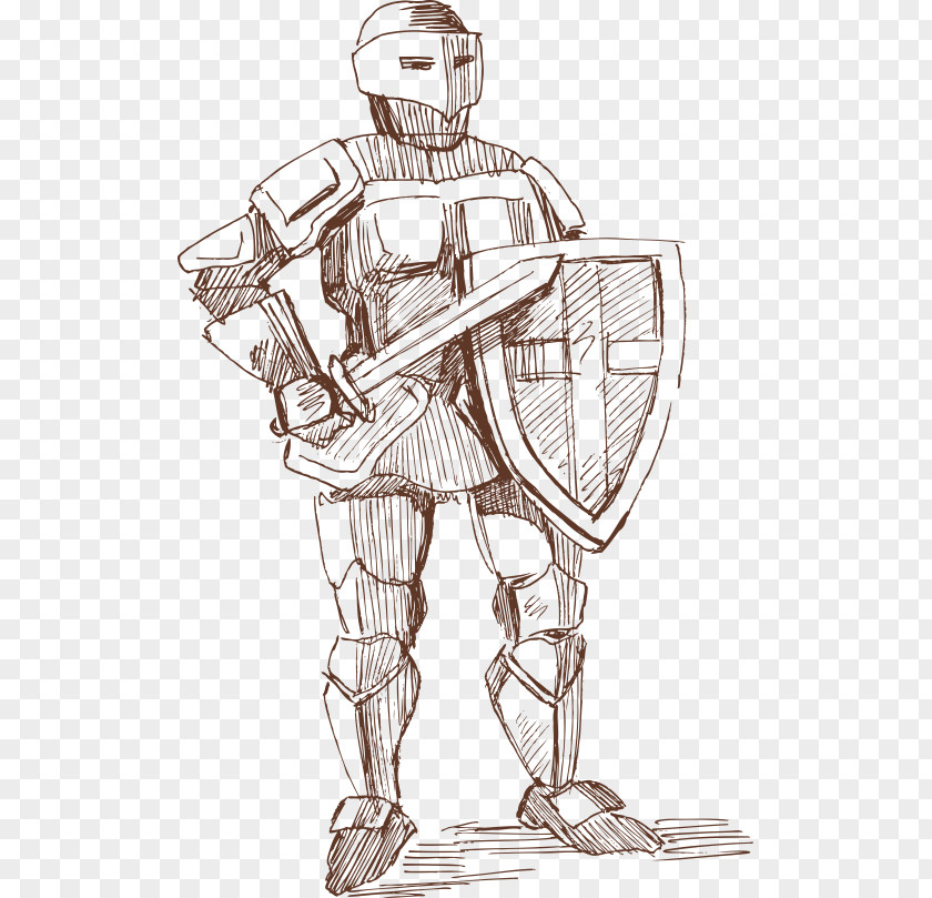 Armored Warrior Knight Euclidean Vector Illustration PNG