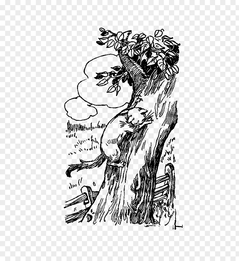Cat Tree Sketch PNG