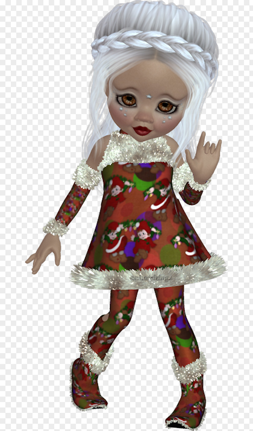 Doll Christmas Ornament Toddler Character Figurine PNG