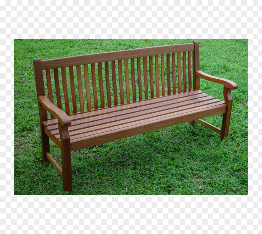 Garden Bench Sunlounger Bed Frame Seat Hardwood PNG