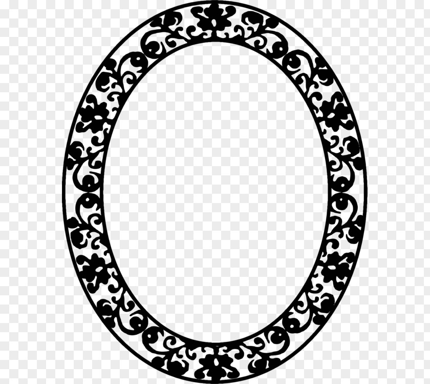 Picture Frame Flower Circle Background PNG
