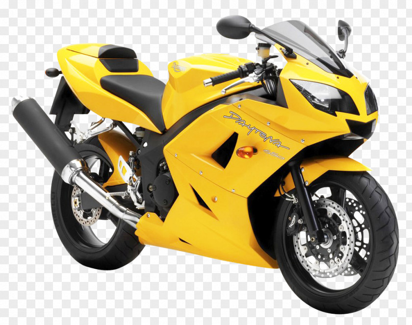 Yellow Triumph Daytona Motorcycle Bike Motorcycles Ltd TT600 675 600 650 PNG