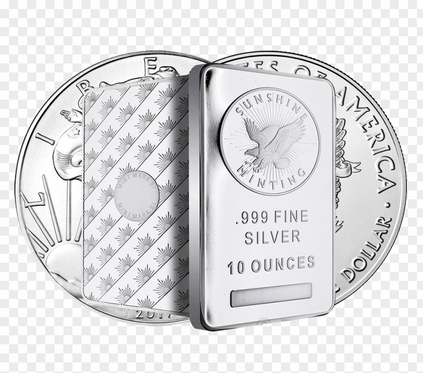 Silver Bar Coin Bullion Firearm PNG