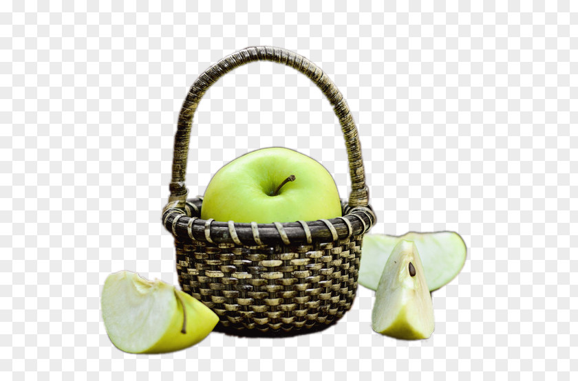 Basket Of Green Apples The Fruit Granny Smith PNG