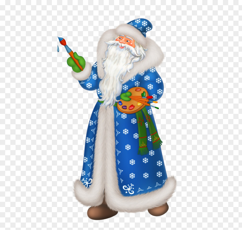 Blue Santa Claus New Year Clip Art PNG