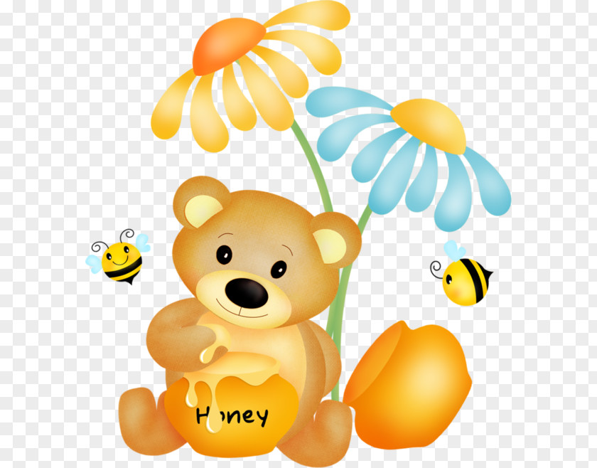 Brown Bear Bee Polar PNG bear , Cute Teddy clipart PNG