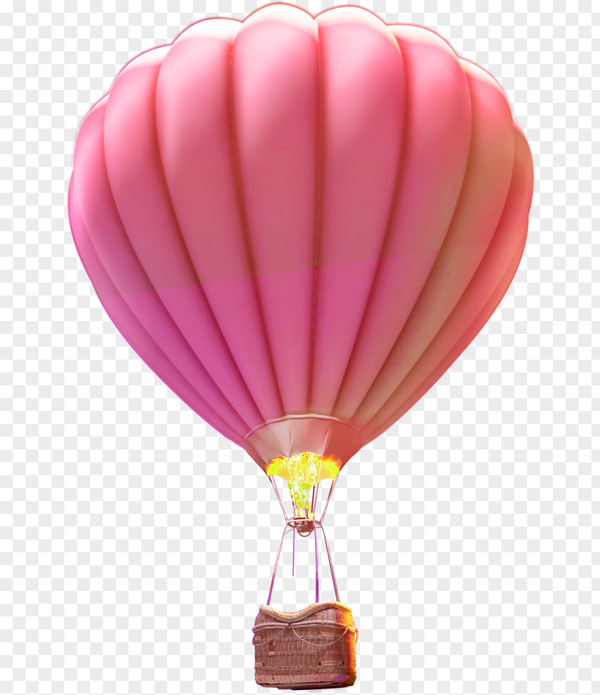 Hot Air Balloon Flight Purple PNG