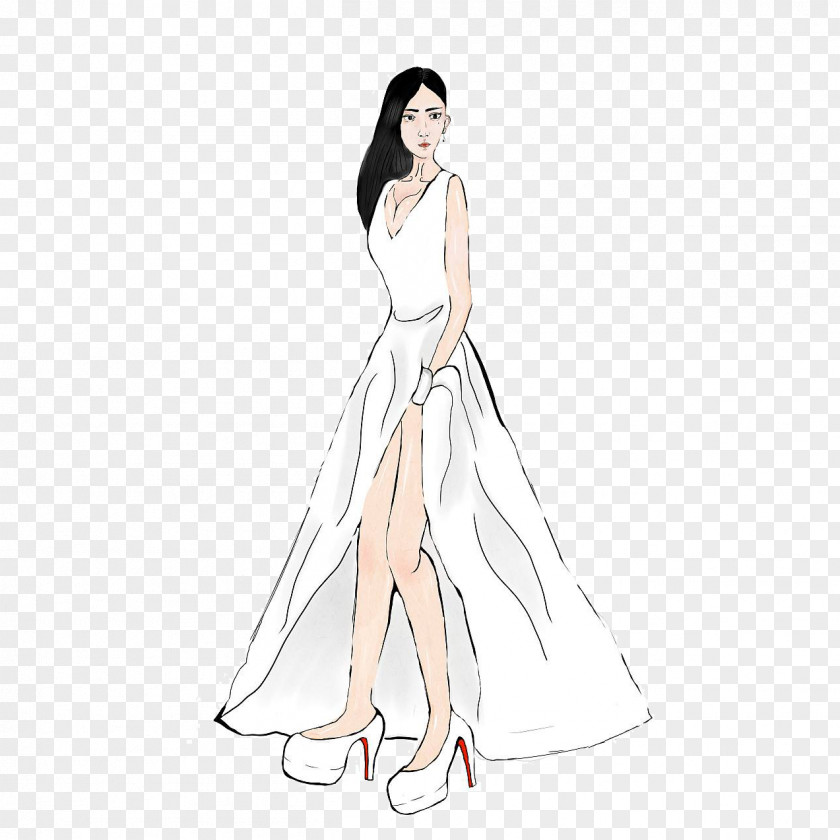 Lady Dress Design Clothing Formal Wear Gown PNG