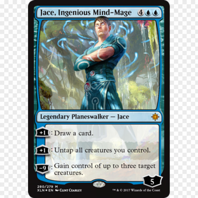 Magic: The Gathering Ixalan Jace, Ingenious Mind-Mage Planeswalker Playing Card PNG