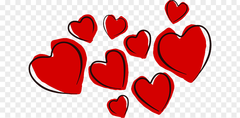 Cartoon Love Heart Valentines Day Clip Art PNG