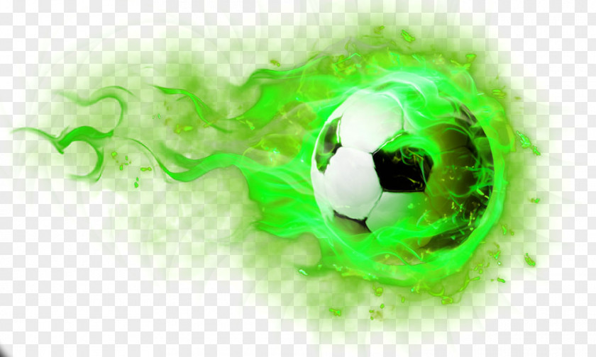 Green Flames Football Flame Fire Icon PNG