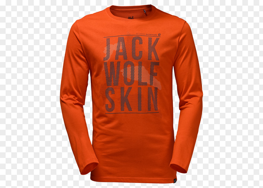 Floating Ice Long-sleeved T-shirt Jack Wolfskin Font PNG