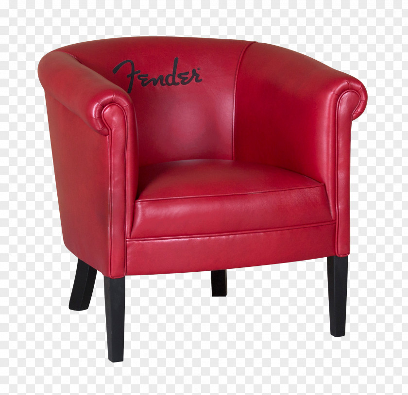 Red Leather Coasters Club Chair Armrest Product Design PNG