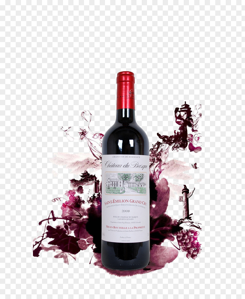 Bottle Of Wine Red Grenache Shiraz Minervois AOC PNG
