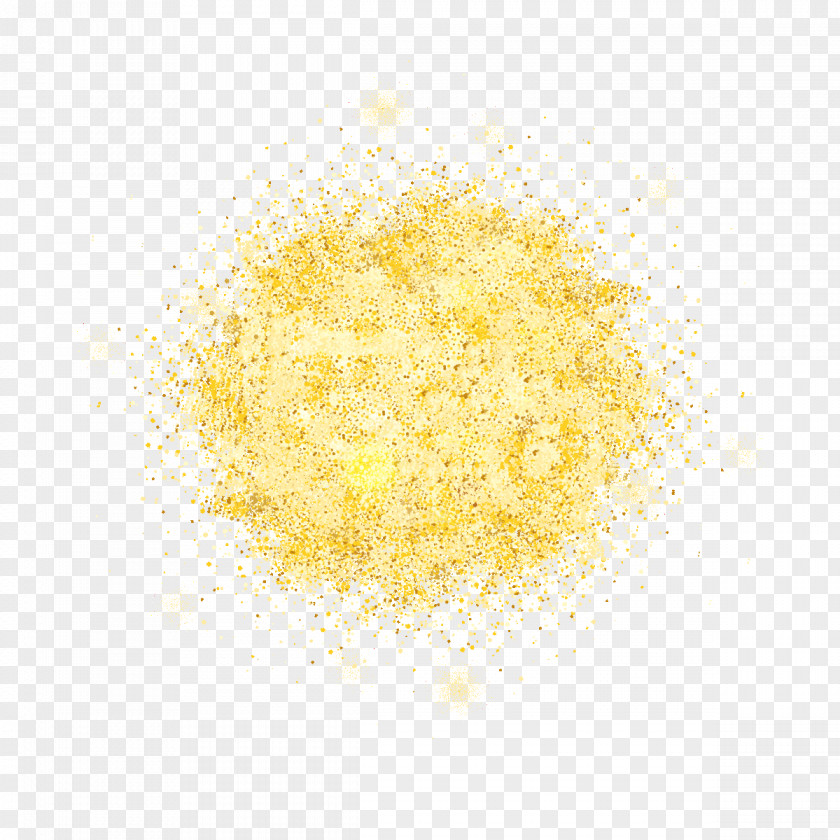 Gold Rounded Particles Dust Explosion Powder PNG