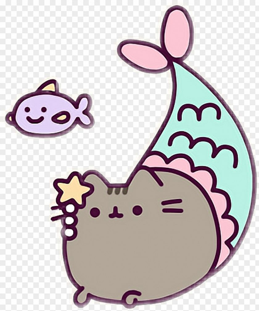 Pusheen Cat Telegram GUND Mermaid Star Plush Stuffed Animal Coloring Book Key Chains PNG