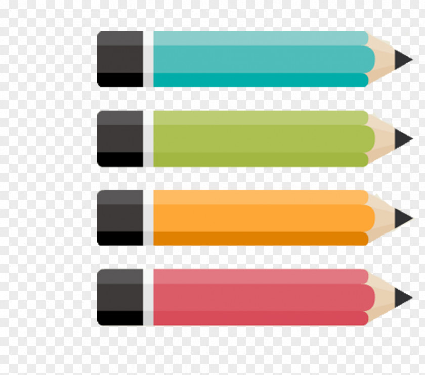 Creative Color Pencil Colored PNG