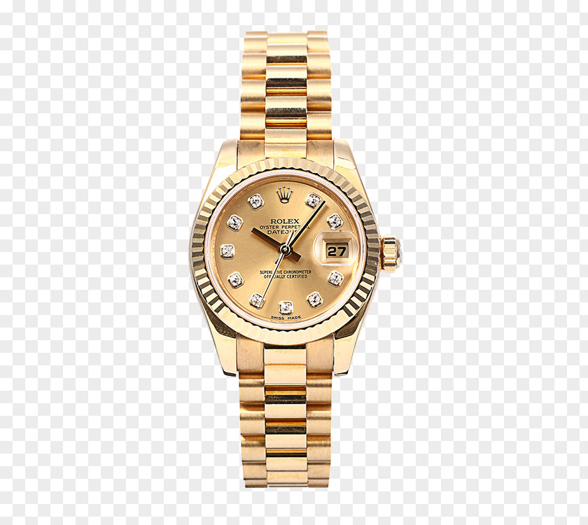 Gold Watches Rolex Female Form Automatic Watch Strap PNG