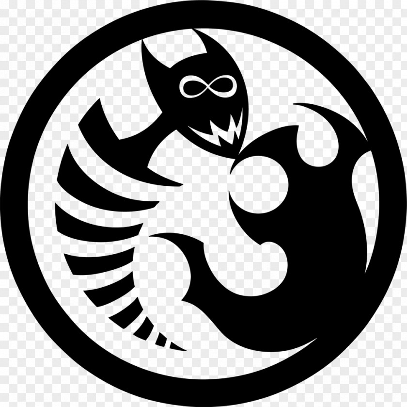 M Logo Character Animal Clip Art Black & White PNG