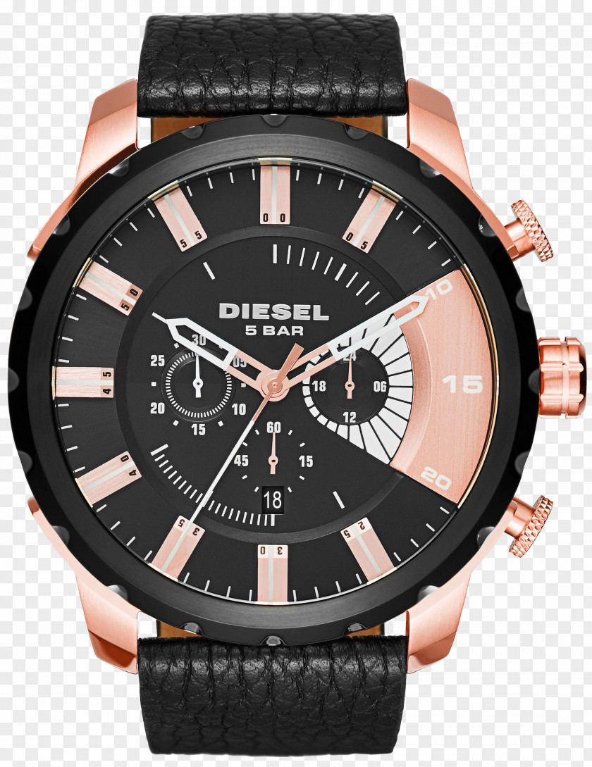 Watches Watch Diesel Fuel Leather Strap PNG