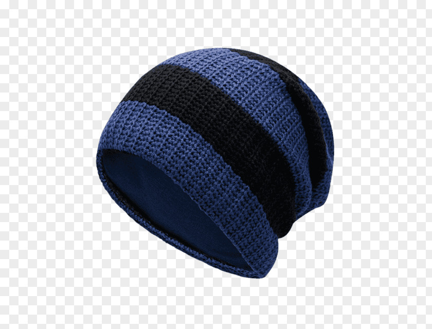 Beanie Knit Cap Woolen Cobalt Blue PNG