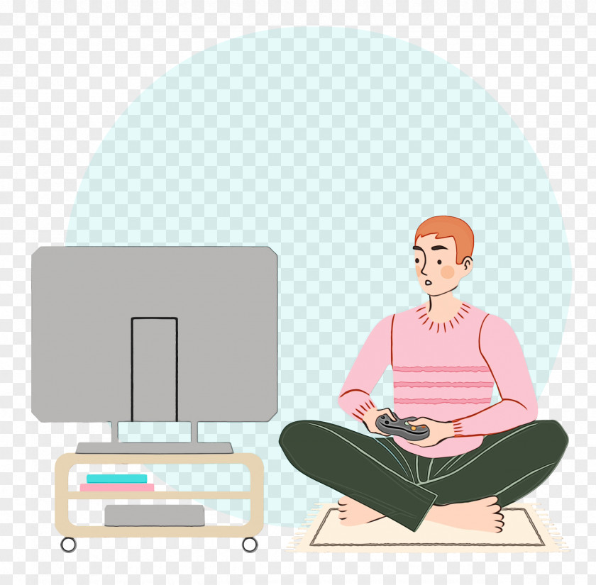 Cartoon Sitting Chair Line Meter PNG